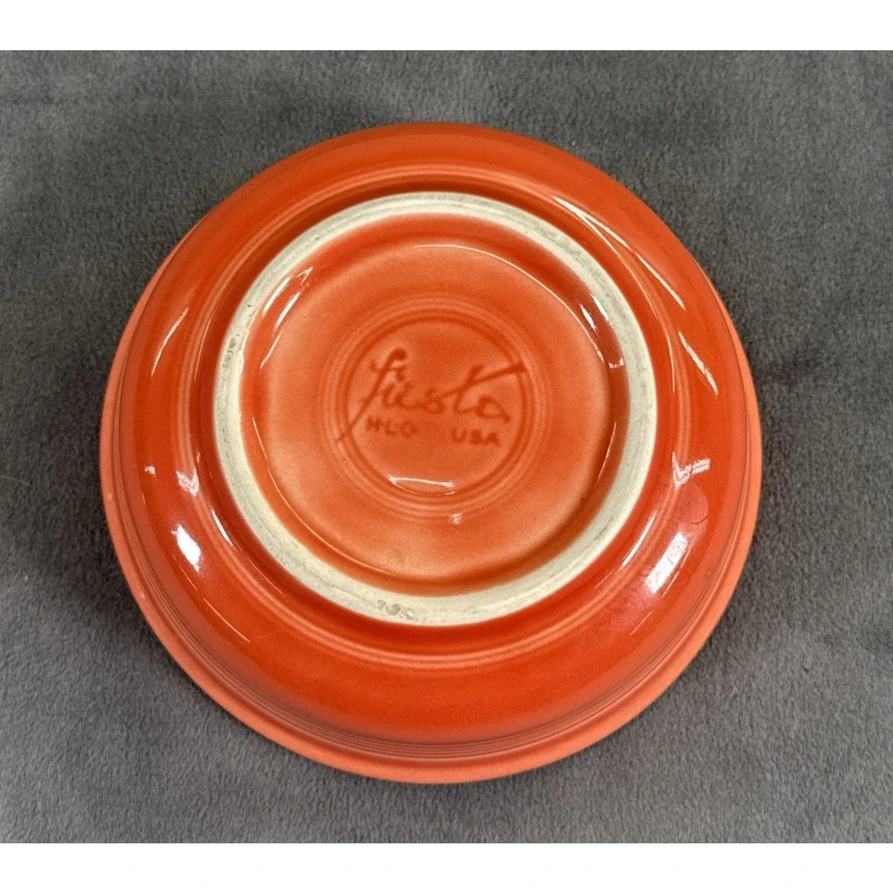 Vintage Fiesta Fiestaware 5 1/2 Berry Bowl Coral Cantaloupe Color Bnfts Charity